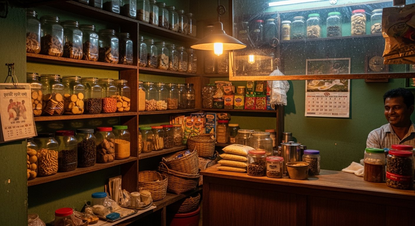 Cozy tea shop interior